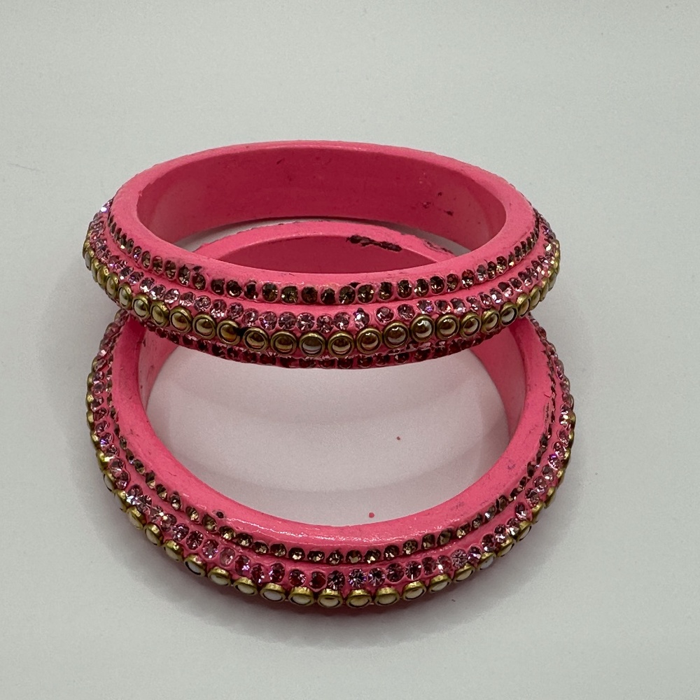 Two resin bangle bracelets